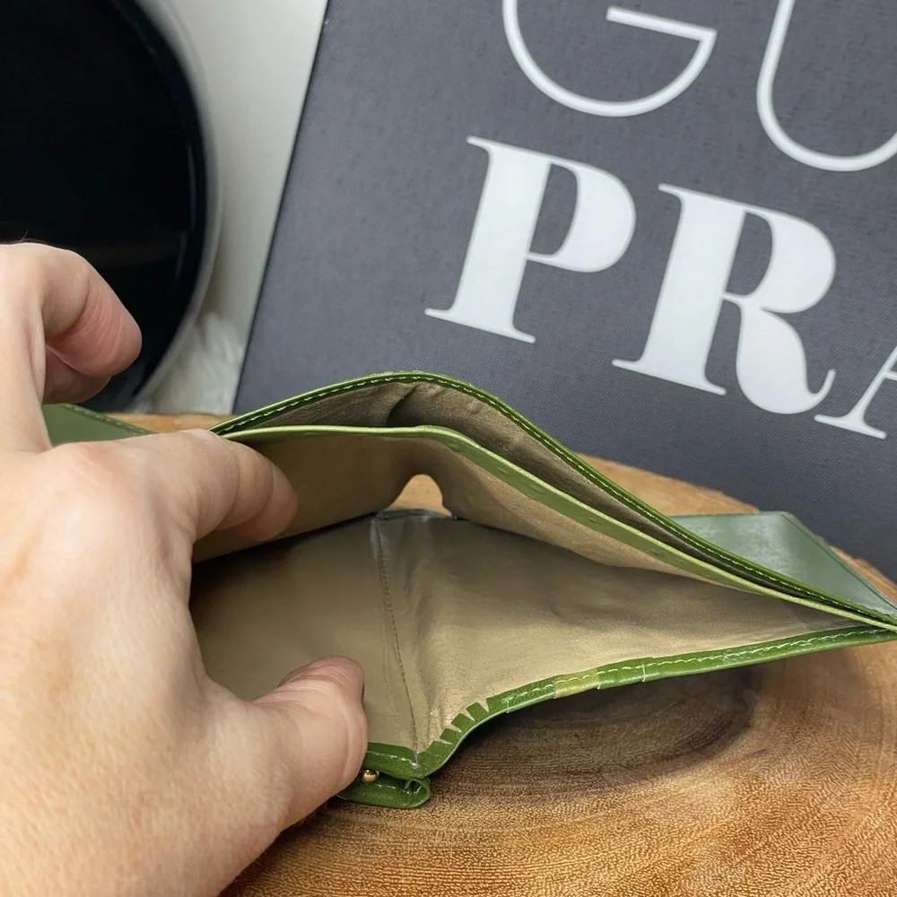 Givenchy Green Leather Wallet with Kisslock - Picture 8 of 10